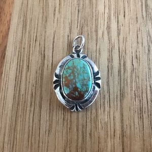 Turquoise Pendant Sterling Silver